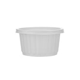 Plastic Round Container White with Lid